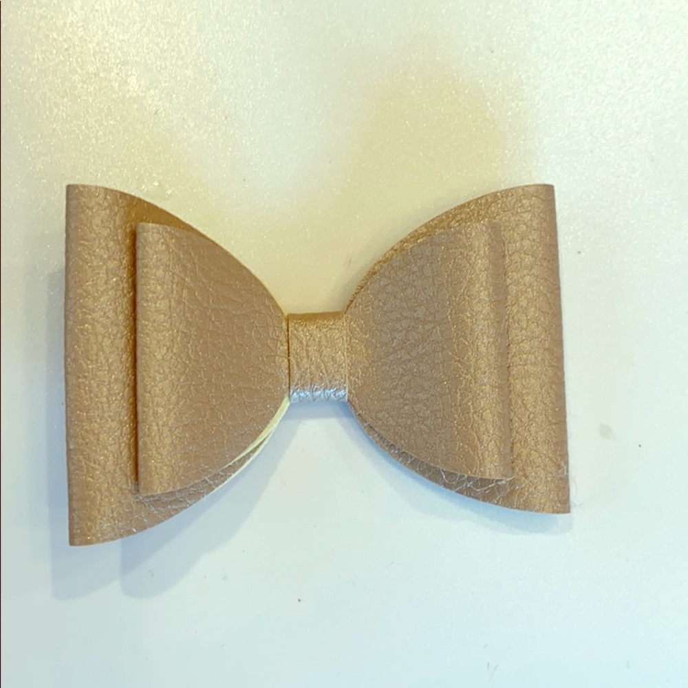 Faux Leather Bow